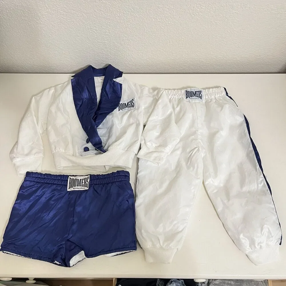 Vintage Boomers Beverly Hills Baby Warm-Up Boxing 3-Pc Outfit Size XS 6 Months